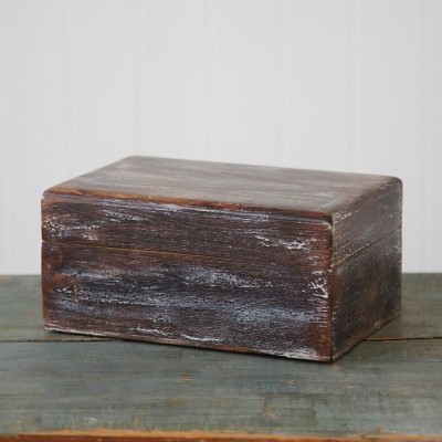 Fair Trade Antique Effect Mango Wood Box - Shabby Chic, Distressed Style  5055481114789  182163698992